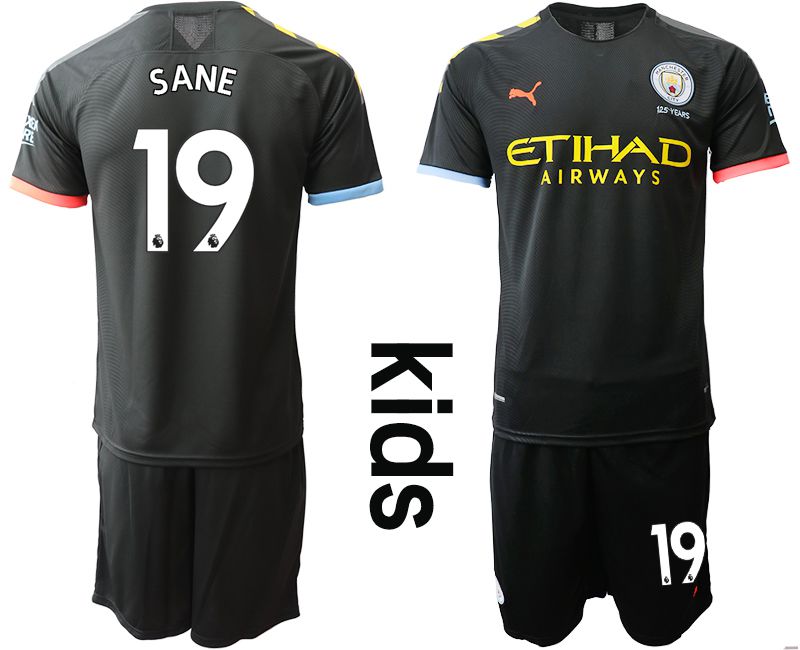 Youth 2019-2020 club Manchester City away #19 black Soccer Jerseys->manchester city jersey->Soccer Club Jersey